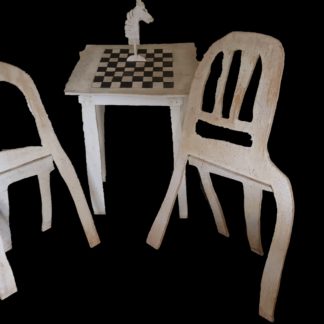 Klaas Gubbels - Schaaktafel met 2 stoelen - Kunstadvies Hanneke Janssen